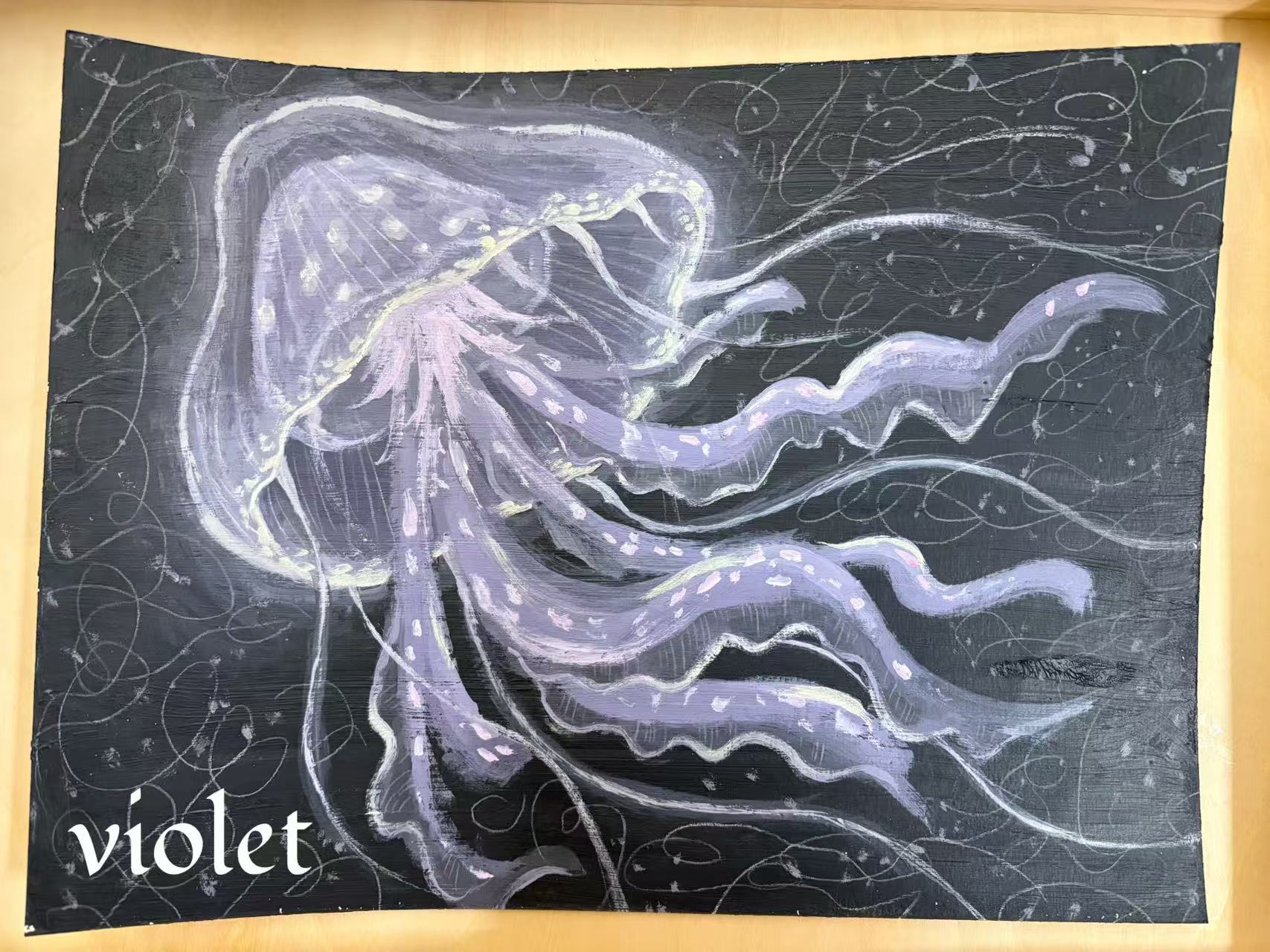 “Ethereal Jellyfish Series” six pieces, 9*12  inch Acrylic Artwork