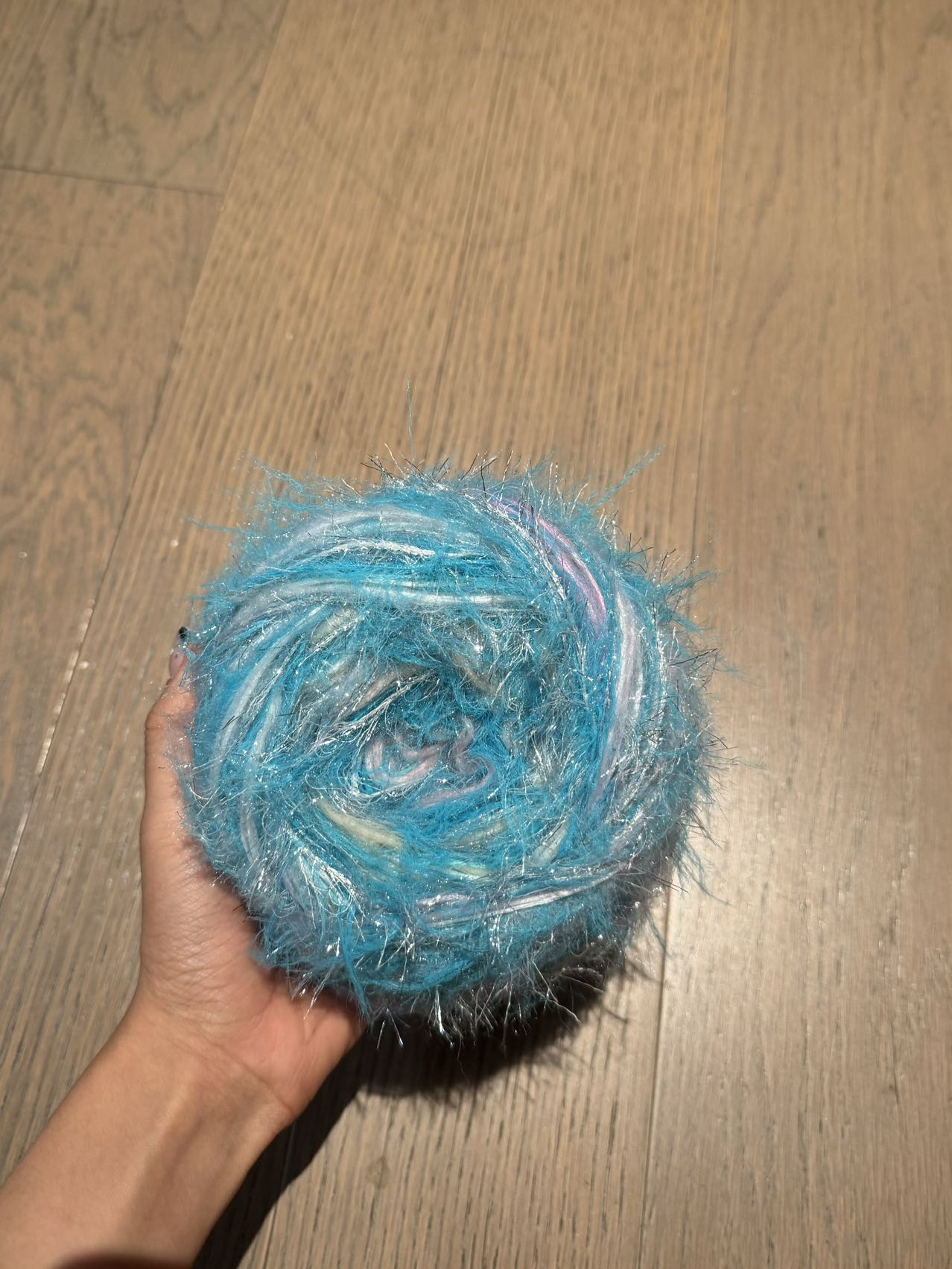 Blue yarn