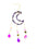 Amethyst Moon Suncatcher – Handmade Crystal Wind Chime Décor