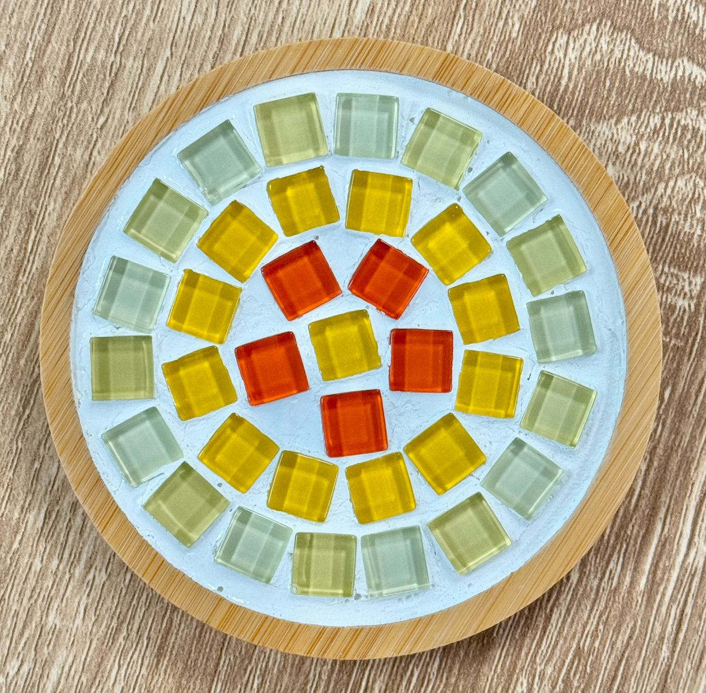 Radiant Spiral Mosaic Coaster
