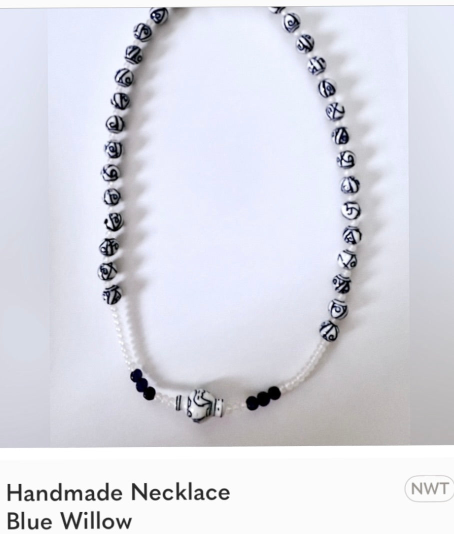 Handmade- Vintage beaded necklace 