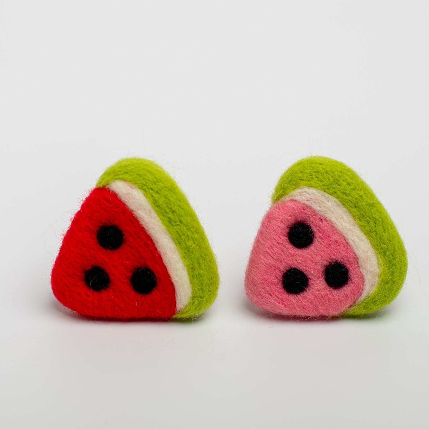Car Air Vent Clip in the shape of Watermalon slice from soft wool felt, vehicle air fresheners. Gift for car owner. 