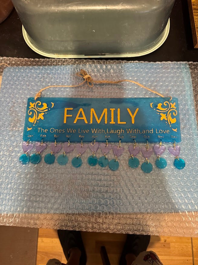 Family Birthday Calender