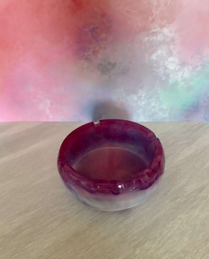 Purple, Pink and White Ashtray