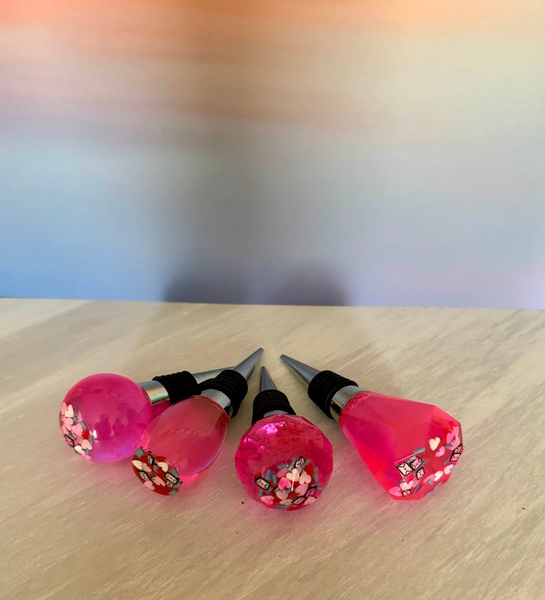 You Got Mail Pink Wine Bottle Toppers