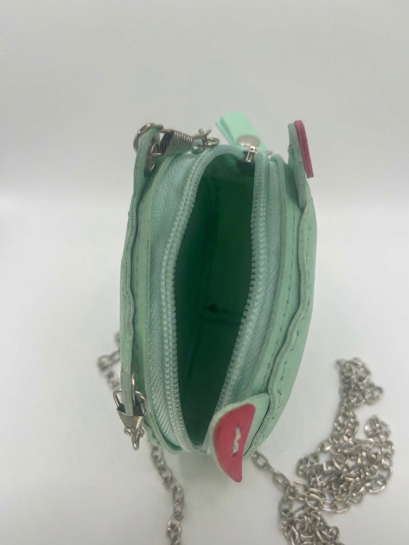 Puppy faux-leather coin purse/shoulder bag