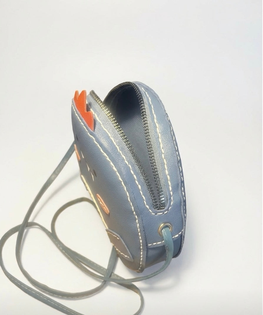 Dinosaur vegan leather crossbody bag