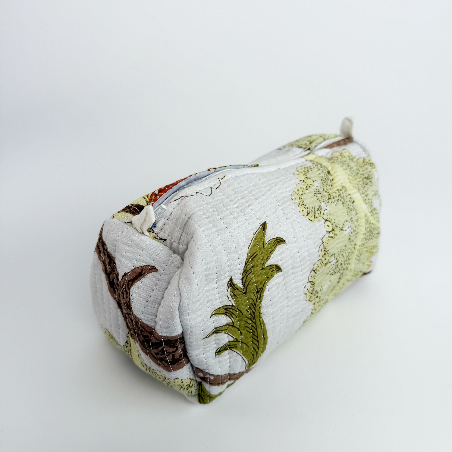 Indian block Print Large Toiletry Bag, Set of 3 Pieces Indian Cotton Floral Print, Travel bag, Make up Pouch