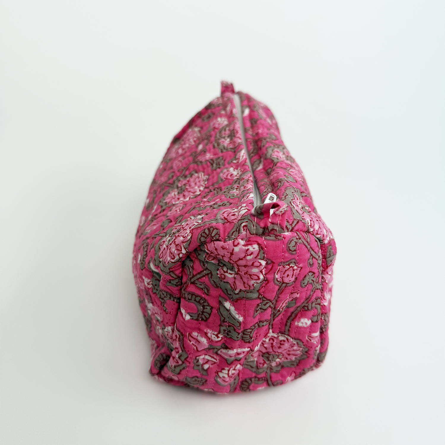 Indian block Print Large Toiletry Bag, Set of 3 Pieces Indian Cotton Floral Print, Travel bag, Make up Pouch